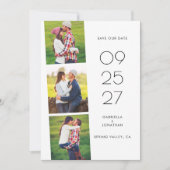 Eenvoudige moderne PhotoCollage bruiloft Save The Date (Voorkant)