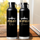 Eenvoudige Moderne Pilot Typografie, Goud Zwart, C Waterfles