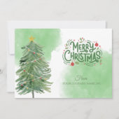 Eenvoudige Moderne Planten Zakelijke Klant Kerstmi Feestdagenkaart (Voorkant)