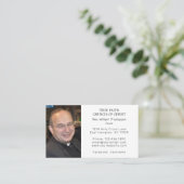 Eenvoudige moderne predikant Foto religieuze kerk Visitekaartje (Staand voorkant)