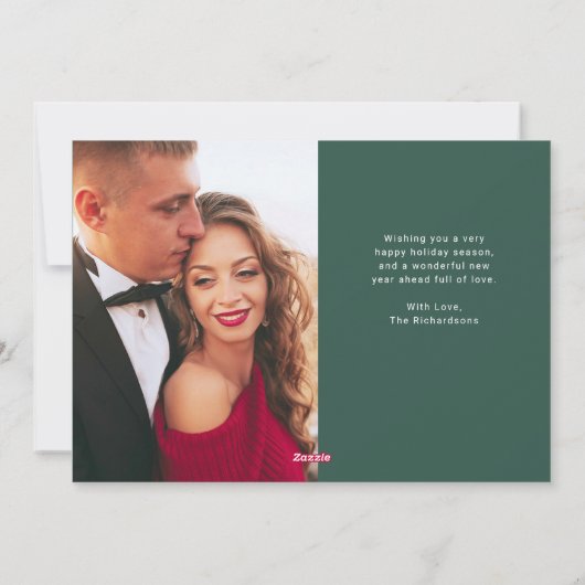 Eenvoudige moderne Prettige feestdagen met foto Feestdagenkaart (Achterkant)