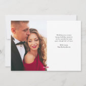 Eenvoudige moderne Prettige feestdagen met foto Feestdagenkaart (Achterkant)