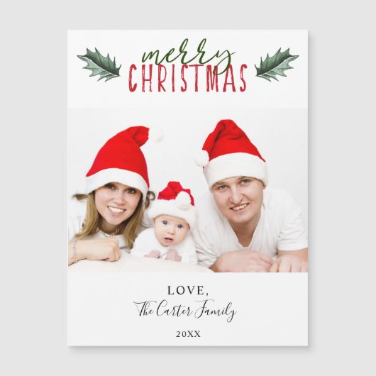 Eenvoudige moderne prettige waterverf voor kerstmi (Voorkant)