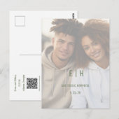 Eenvoudige Moderne Printbare Bewaar De Datum Briefkaart (Voorkant / Achterkant)