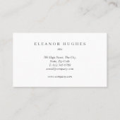 Eenvoudige moderne professional visitekaartje (Achterkant)