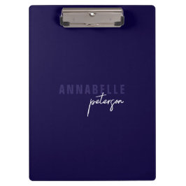 Eenvoudige moderne professionele blauwe minimalist klembord