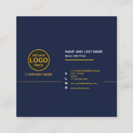 Eenvoudige moderne professionele donkere kleur toe vierkante visitekaartje