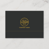 Eenvoudige moderne professionele donkere kleur toe visitekaartje (Achterkant)