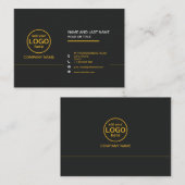 Eenvoudige moderne professionele donkere kleur toe visitekaartje (Voorkant / Achterkant)