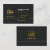 Eenvoudige moderne professionele donkere kleur toe visitekaartje (Voorkant / Achterkant)