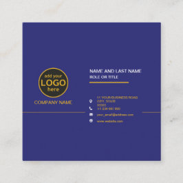 Eenvoudige moderne professionele donkere kleur voe vierkante visitekaartje