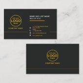 Eenvoudige moderne professionele donkere kleur voe visitekaartje (Voorkant / Achterkant)