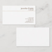 Eenvoudige moderne professionele elegante cosmetol visitekaartje (Voorkant / Achterkant)