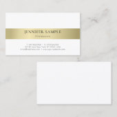Eenvoudige, moderne, professionele, elegante Gold  Visitekaartje (Voorkant / Achterkant)