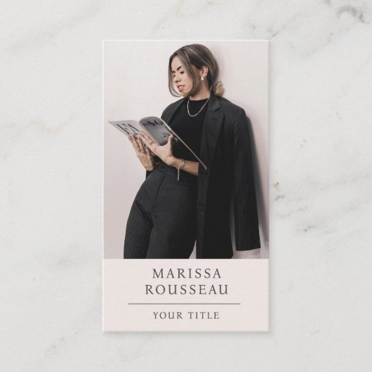 Eenvoudige, moderne, professionele foto visitekaartje (Voorkant)