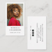 Eenvoudige, moderne, professionele foto visitekaartje (Voorkant / Achterkant)