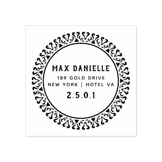 Eenvoudige moderne professionele gedurfde botanisc rubberstempel (Afrduk)