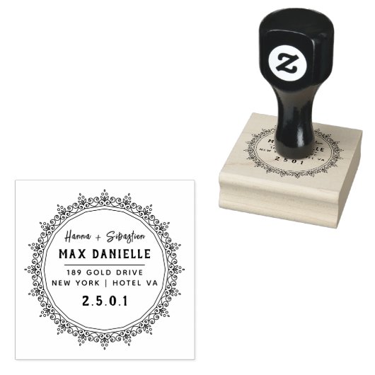 Eenvoudige moderne professionele gedurfde botanisc rubberstempel (Gestempeld)