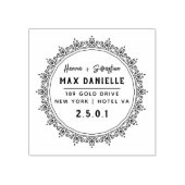 Eenvoudige moderne professionele gedurfde botanisc rubberstempel (Afrduk)