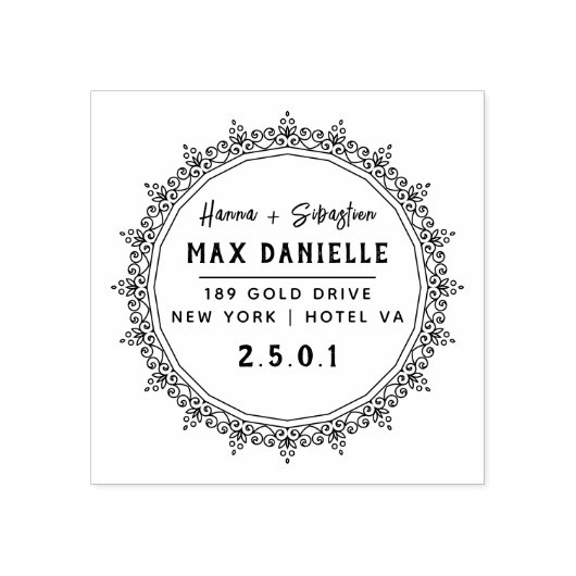 Eenvoudige moderne professionele gedurfde botanisc rubberstempel (Afrduk)