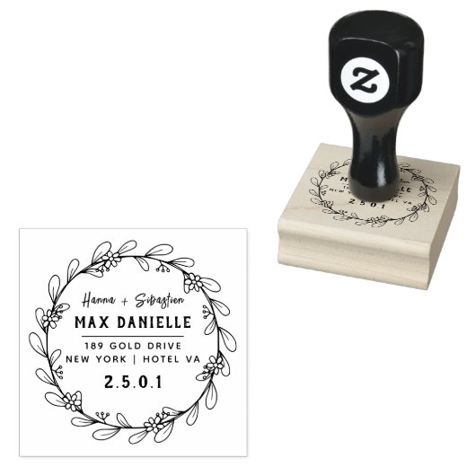 Eenvoudige moderne professionele gedurfde botanisc rubberstempel (Gestempeld)