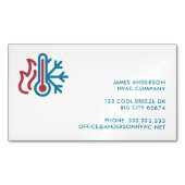 Eenvoudige, moderne, professionele HVAC-Wisselstro Magnetisch Visitekaartje (Voorkant)