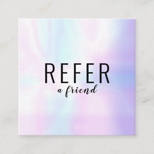 Eenvoudige moderne professionele iriserende aanbevelingskaartje (Voorkant)