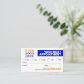 Eenvoudige moderne professionele Logo-afspraakkaar Afsprakenkaartje (Staand voorkant)