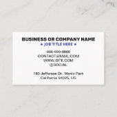 Eenvoudige moderne professionele Logo-afspraakkaar Afsprakenkaartje (Achterkant)