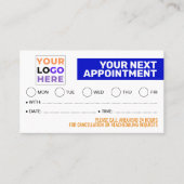 Eenvoudige moderne professionele Logo-afspraakkaar Afsprakenkaartje (Voorkant)