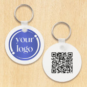 Eenvoudige moderne professionele Logo en QR-code Sleutelhanger