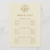 Eenvoudige Moderne Professionele Logo Menu Prijsli (Voorkant)