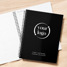 Eenvoudige moderne professionele Logo op zwart Planner