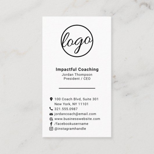 Eenvoudige, moderne, professionele Logo sociale me Visitekaartje (Voorkant)