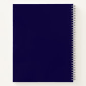 Eenvoudige moderne professionele marine blauw mini notitieboek (Achterkant)