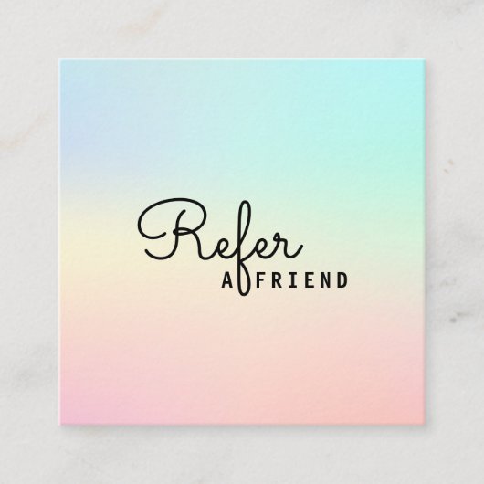 Eenvoudige moderne professionele pasteltinten aanbevelingskaartje (Voorkant)