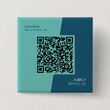 Eenvoudige Moderne Professionele QR Code Blauw Gro