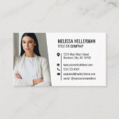 Eenvoudige Moderne Professionele QR-code Foto Visitekaartje (Voorkant)