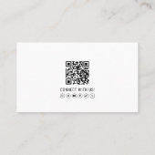 Eenvoudige moderne professionele QR-codefoto Visitekaartje (Achterkant)