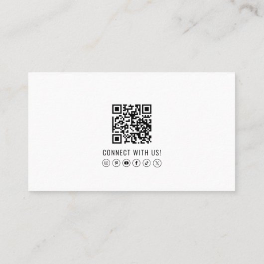 Eenvoudige moderne professionele QR-codefoto Visitekaartje (Achterkant)