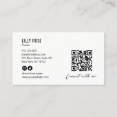 Eenvoudige moderne professionele turquoise blauw visitekaartje (Achterkant)