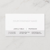 Eenvoudige, moderne, professionele, witte en grijz visitekaartje (Voorkant)