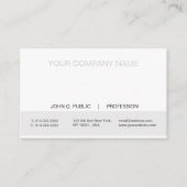 Eenvoudige, moderne, professionele, witte en grijz visitekaartje (Voorkant)