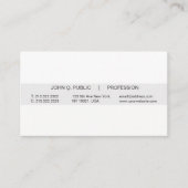 Eenvoudige, moderne, professionele, witte en grijz visitekaartje (Voorkant)