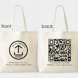 Eenvoudige moderne professionele zakelijke Logo QR Tote Bag