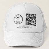 Eenvoudige moderne professionele zakelijke Logo QR Trucker Pet (Voorkant)