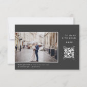 Eenvoudige moderne QR-code | Brief aan bruidegom f Bedankkaart (Voorkant)