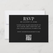 Eenvoudige Moderne QR Code Bruiloft RSVP Kaartje (Voorkant)