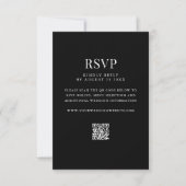 Eenvoudige moderne QR-code bruiloft RSVP Kaartje (Voorkant)