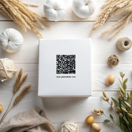 Eenvoudige moderne QR-code en website houten kunst Rubberstempel